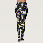 Leggings Pirate, Jolly roger, style Mardi Gras, (Dos)