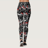 Leggings Pirate Skull avec Sabres croisés (Dos)