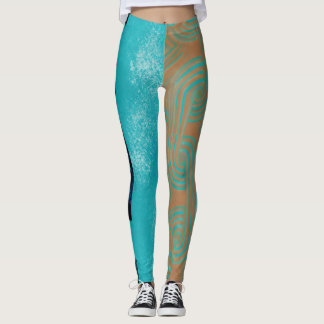 Leggings Piscine de Résort Méditerranéen et Couleur Grecque