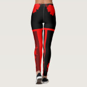 Leggings pivoine rouge (Dos)