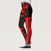 Leggings pivoine rouge (Gauche)