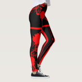 Leggings pivoine rouge (Droite)