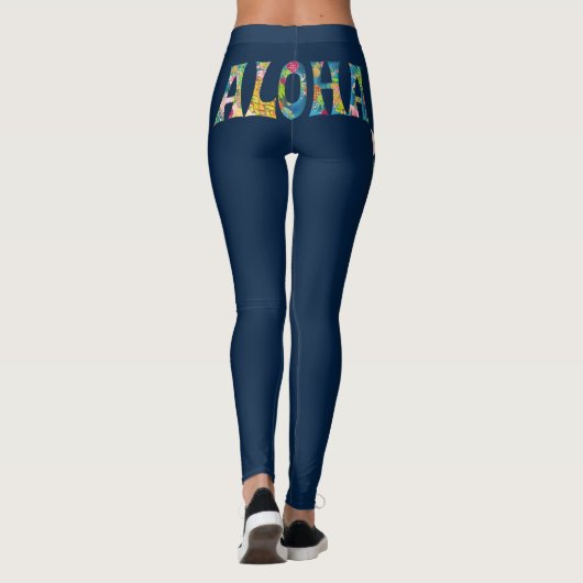 Leggings PixDezines Aloha Hawaii/do-it-yourself couleur Arr (Dos)