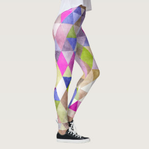 Leggings PixDezines Aquarelle Boho Géométrique/Triangles