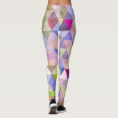 Leggings PixDezines Aquarelle Boho Géométrique/Triangles (Dos)