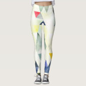 Leggings PixDezines Aquarelle Boho Géométrique/Triangles (Devant)