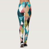 Leggings PixDezines Aquarelle Boho Géométrique/Triangles (Dos)