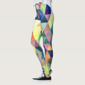 Leggings PixDezines Aquarelle Boho Géométrique/Triangles (Gauche)