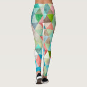 Leggings PixDezines Aquarelle Boho Géométrique/Triangles (Dos)
