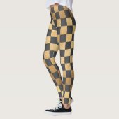 Leggings PixDezines do-it-yourself couleur/Faux or/À damier (Gauche)