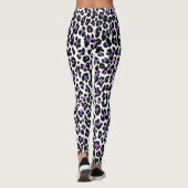 Leggings PixDezines Empreinte de léopard rose/violet (Dos)