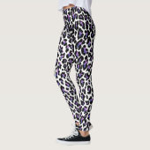 Leggings PixDezines Empreinte de léopard rose/violet (Gauche)
