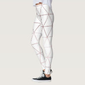 Leggings PixDezines Faux Rose Gold Géométrique/Triangles (Gauche)