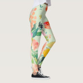 Leggings PixDezines Fleurs aquarelles/do-it-yourself arrièr (Droite)