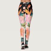 Leggings PixDezines Fleurs aquarelles/do-it-yourself arrièr (Dos)