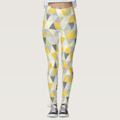 Leggings PixDezines géométrique/jaune/gris (Devant)