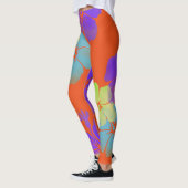 Leggings PixDezines Hibiscus/Lime/Purple/Aqua (Gauche)