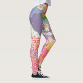 Leggings PixDezines Kimono/Peonies/Fleurs de cerisiers (Droite)