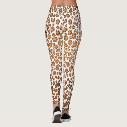 Leggings PixDezines Leopard/Faux Metallic/do-it-yourself ar (Dos)