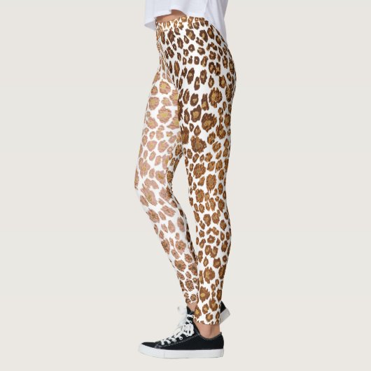 Leggings PixDezines Leopard/Faux Metallic/do-it-yourself ar (Gauche)