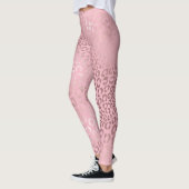 Leggings PixDezines Leopard/Faux Rose Gold/DO-IT-YOURSELF a (Gauche)