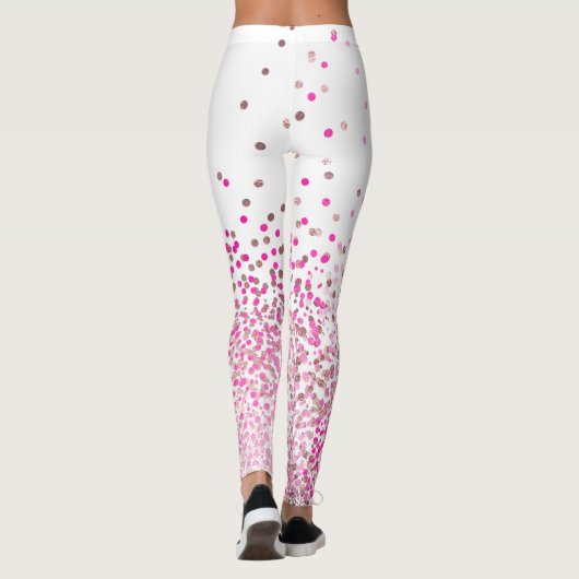 Leggings PixDezines Rose Gold/Rose/Confetti (Dos)