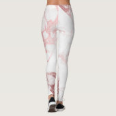 Leggings PixDezines Veines rosées et dorées/dalles de marbr (Dos)