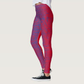 Leggings Pixel motif 01.B.bw. BG rouge (Gauche)