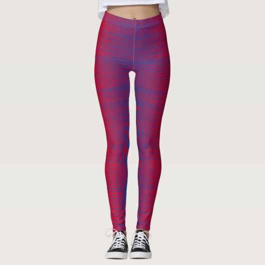 Leggings Pixel motif 01.B.bw. BG rouge (Devant)