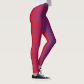 Leggings Pixel motif 01.B.bw. BG rouge (Droite)