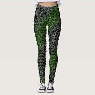 Leggings Pixel motif 01.GRN.bw Black BG