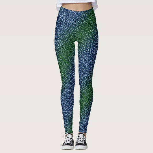 Leggings Pixel motif 01.GRN.bw DBluek BG (Devant)