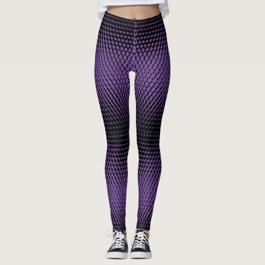 Leggings Pixel Motif 09.B.w. BG pourpre (Devant)