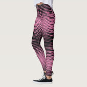 Leggings Pixel Motif 09.B.w. BG rose (Gauche)