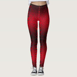 Leggings Pixel Motif 09.B.w. BG rouge