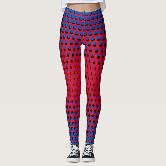Leggings Pixel Motif 09.BBLK.w Rouge BG (Devant)