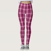 Leggings Pixel Plaid_Magenta-Black (Devant)