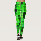 Leggings Pixels de jeu vidéo Motif Carré vert (Dos)
