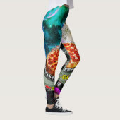 Leggings Pizza de chat du DJ de l'espace (Droite)
