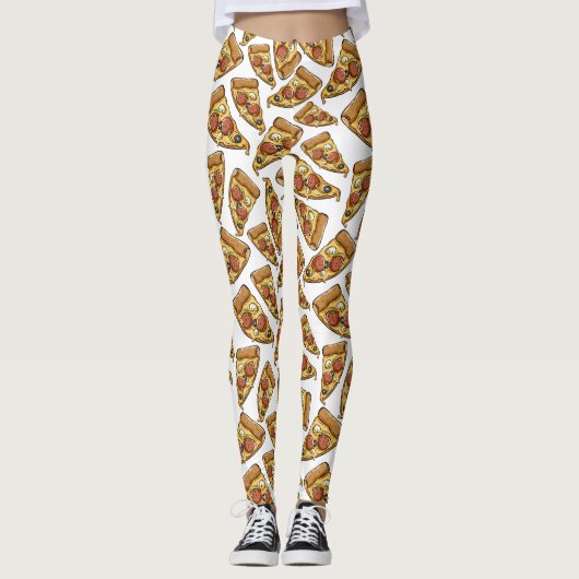 Leggings Pizza Pattern (Voorkant)
