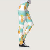 Leggings Plage Ananas Turquoise Tropical (Droite)