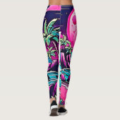 Leggings Plage animée de Pink Moon (Dos)