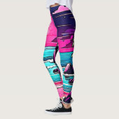 Leggings Plage animée de Pink Moon (Gauche)