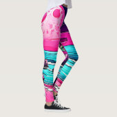 Leggings Plage animée de Pink Moon (Droite)