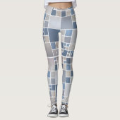 Leggings Plage Aquarelle géométrique Motif Leging (Devant)