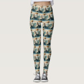 Leggings Plage de Coton De Tulear Peinture de surf (Devant)