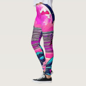 Leggings Plage de néon rose lune (Gauche)