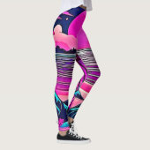 Leggings Plage de néon rose lune (Droite)