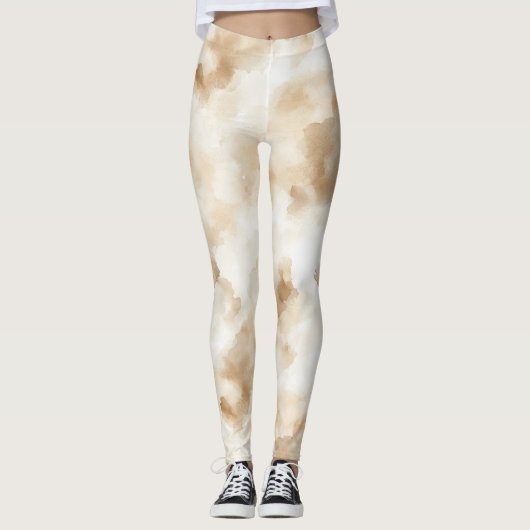 Leggings Plage de sable Abstrait (Devant)