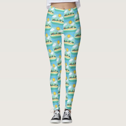 Leggings Plage Happy Place Thunder_Cove (Devant)